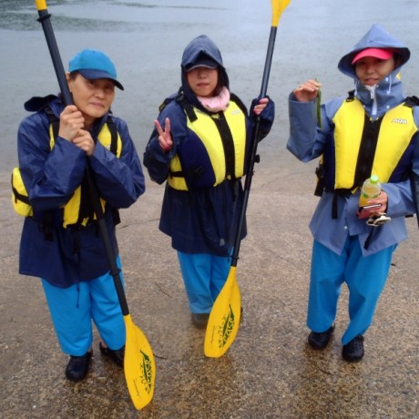 雨のカヤック女子会