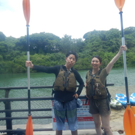 カップルでカヤック