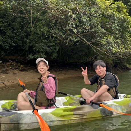 夫婦でカヤック