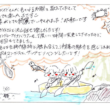 マングローブカヤックツアーのご感想