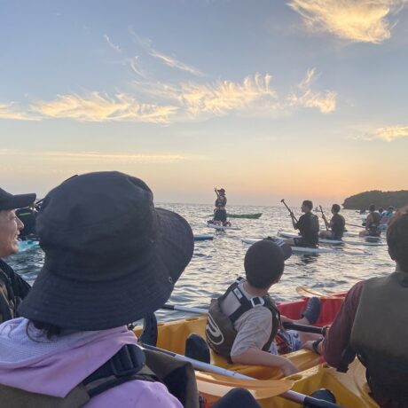 家族の夕日